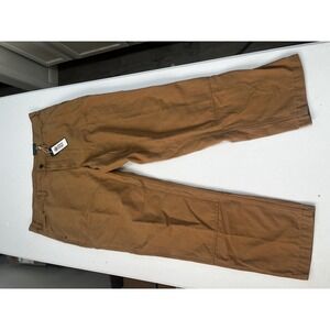 Alpine Design Utility Pants Mens 40x32 Brown Organic Cotton Relaxed Fit Workwear